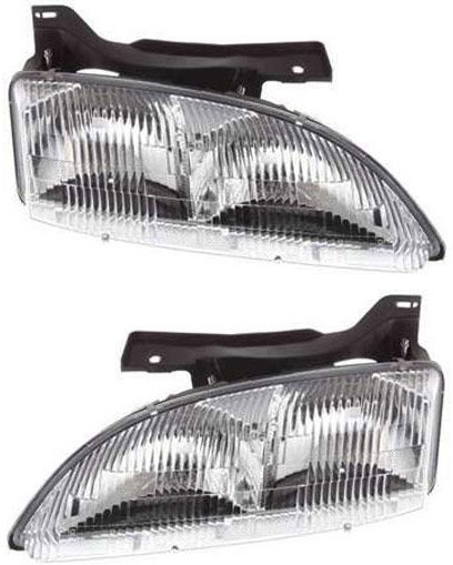 AM CAVALIER 95-99 HEAD LAMP RH AND LH Assembly Halogen SKU SET 20-3018-00 Partslink GM2502130 GM2503130 OEM 16523441-16523442