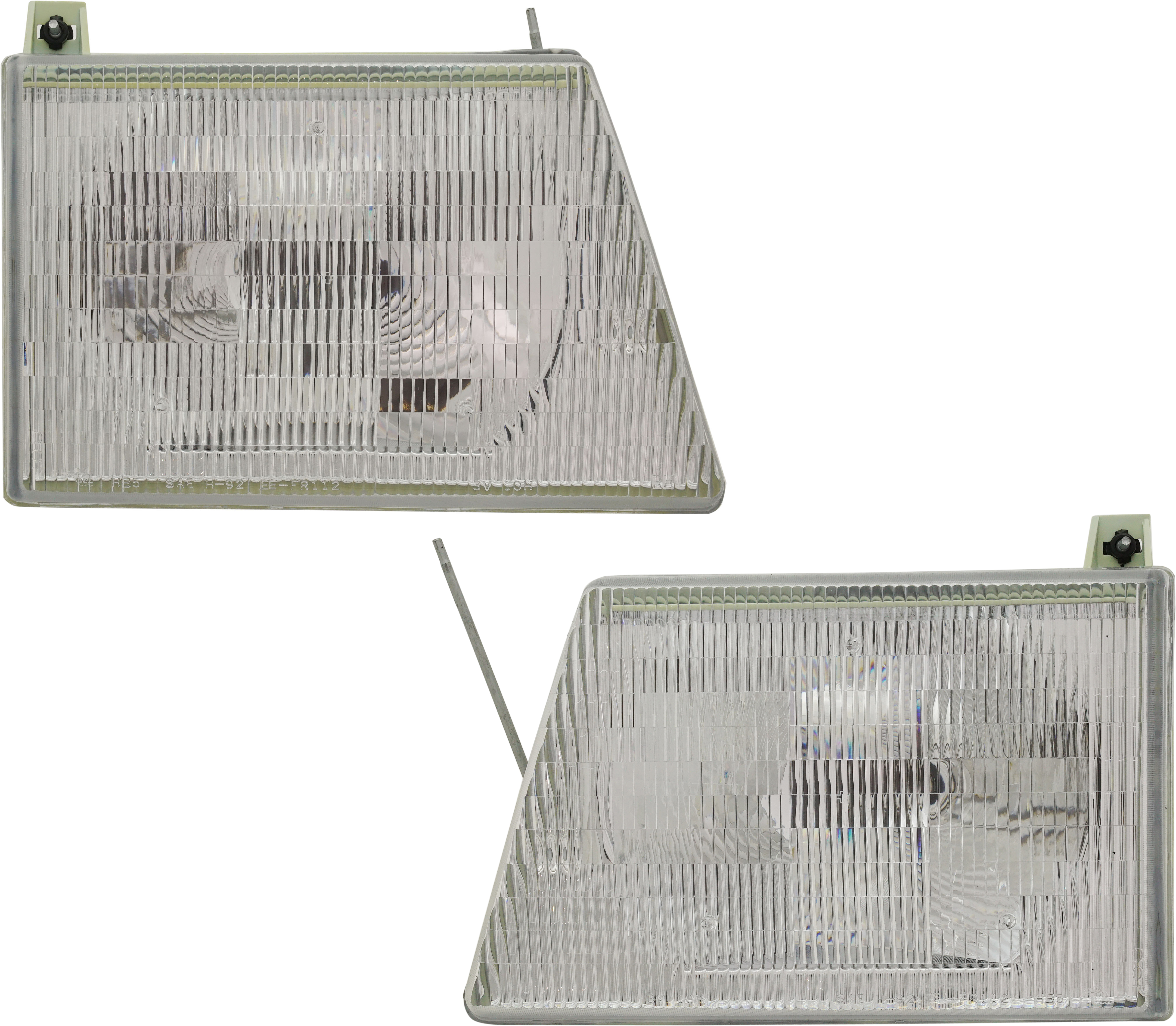 AM ECONOLINE VAN 97-07 HEAD LAMP RH AND LH Assembly Halogen Composite Type SKU SET 20-3074-90 Partslink FO2502153 FO2503153 OEM 6C2Z13008BA 6C2Z13008AA