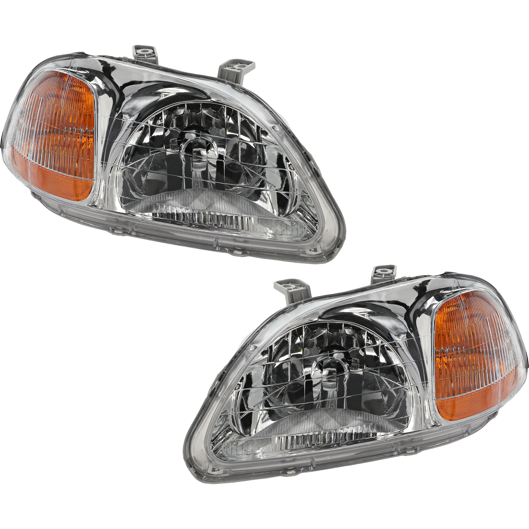 AM CIVIC 96-98 HEAD LAMP RH AND LH Lens and Housing Halogen SKU SET 20-3161-01 Partslink HO2518101 HO2519101 OEM 33151S01305-33151S01A01-33101S