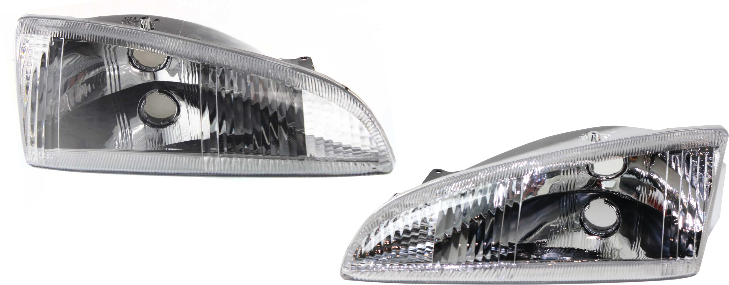 AM INTREPID 95-97 HEAD LAMP RH AND LH Lens and Housing w Vertical Fluted Lens SKU SET 20-3385-01 Partslink CH2502107 CH2503107 OEM 4778256-4746452-4778257-474645