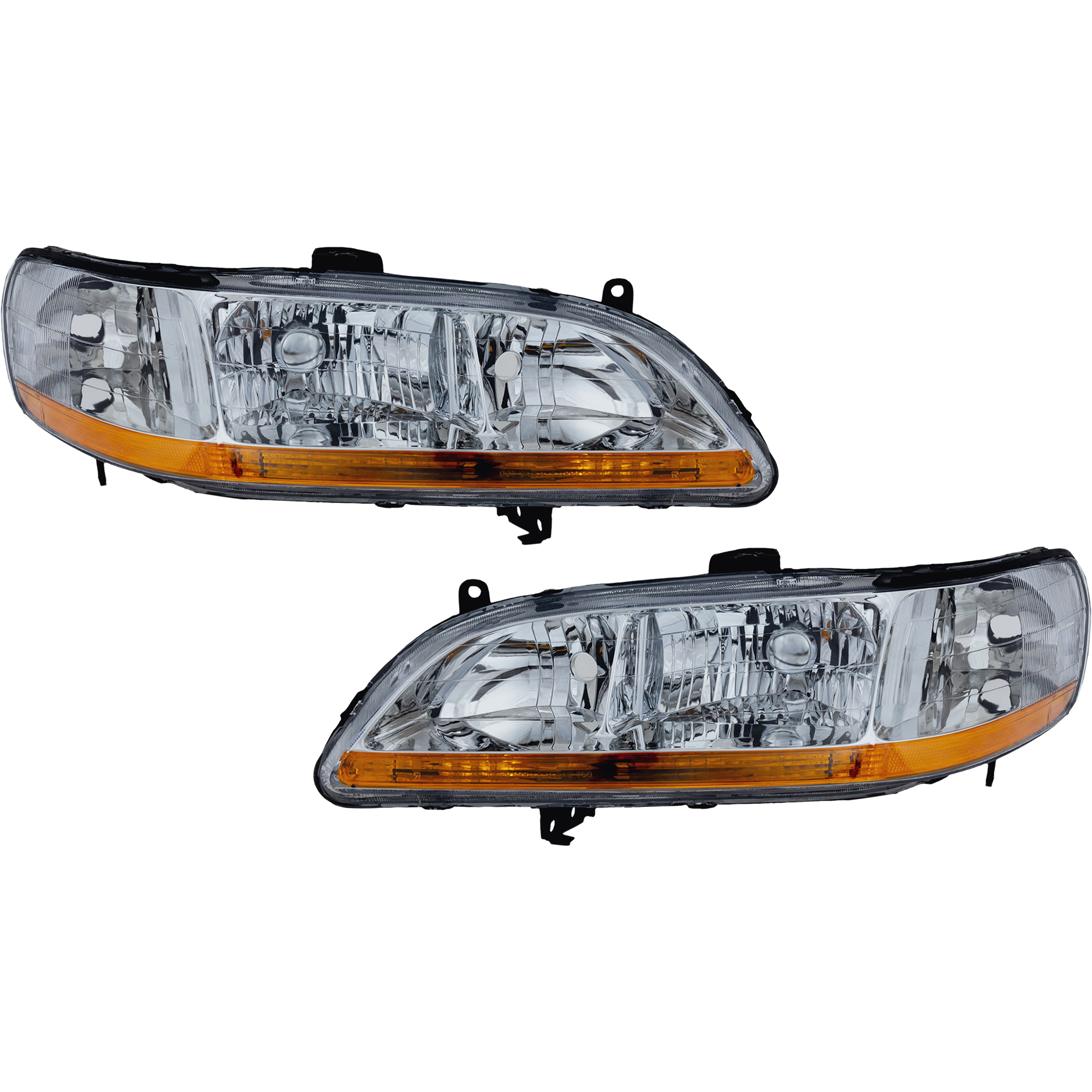 AM ACCORD 01-02 HEAD LAMP RH AND LH Lens and Housing Halogen SKU SET 20-5119-91 Partslink HO2503117 HO2502117 OEM 33101S84A02-33151S84A02