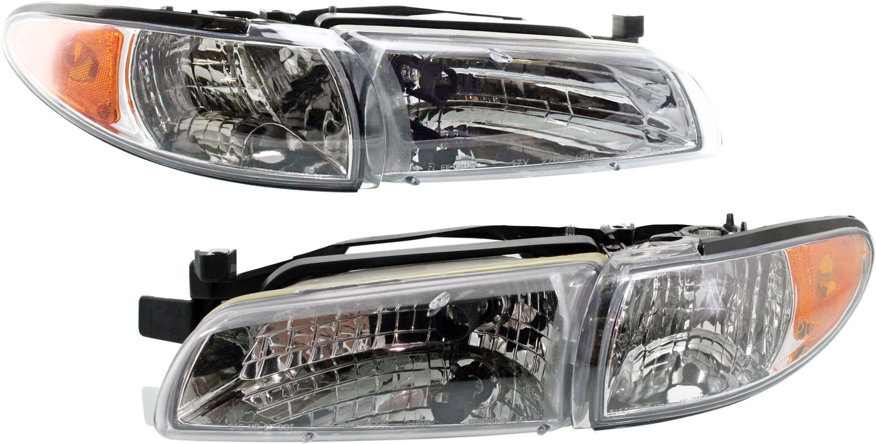 AM GRAND PRIX 97-03 HEAD LAMP RH AND LH Assembly Halogen Coupe Sedan SKU SET 20-5121-09 Partslink GM2502170 GM2503170 OEM 19149891-19149893