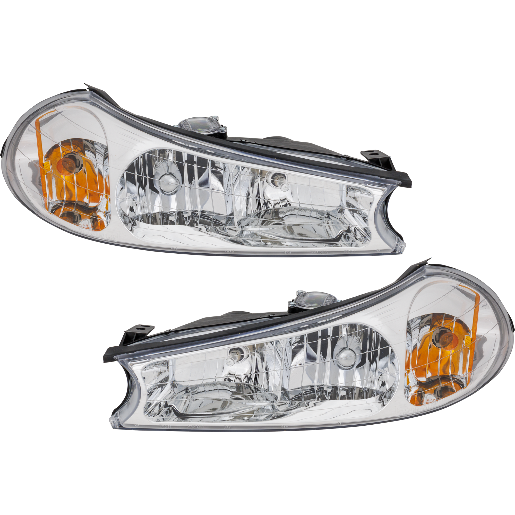 AM CONTOUR 98-00 HEAD LAMP RH AND LH Assembly Halogen SKU SET 20-5165-00 Partslink FO2503145 FO2502145 OEM XS2Z13008AA XS2Z13008BA
