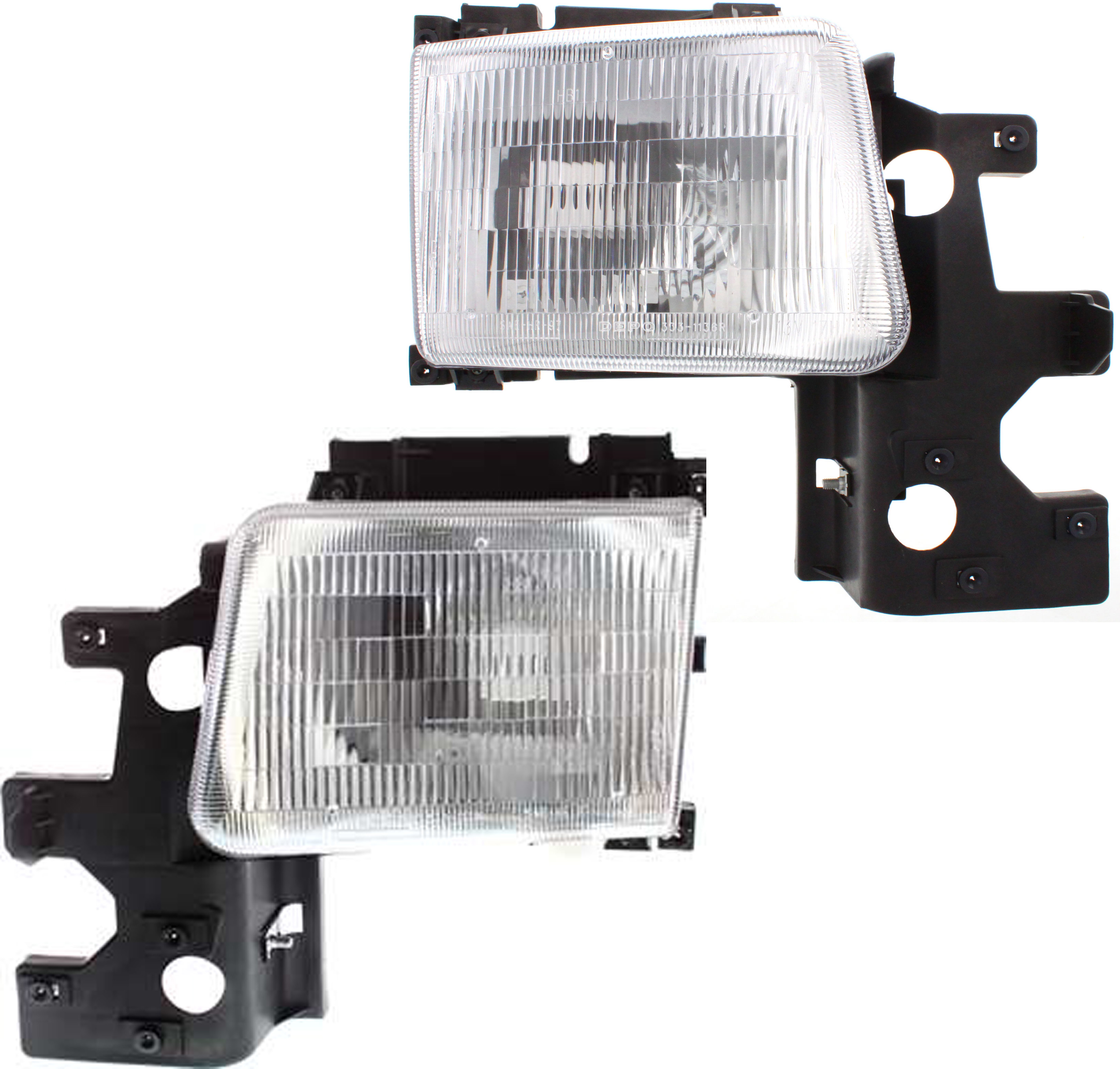 AM DODGE FULL SIZE VAN 94-97 HEAD LAMP RH AND LH Assembly Halogen SKU SET 20-5193-01 Partslink CH2502115 CH2503115 OEM 55055277AB 55055276AB