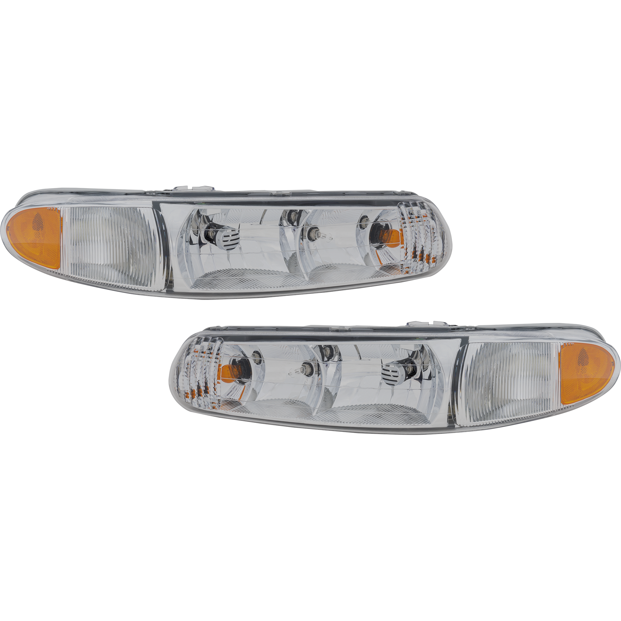 AM CENTURY 97-05 REGAL 97-04 HEAD LAMP RH AND LH Assembly Halogen w o Corner Light Bulb SKU SET 20-5197-90 Partslink GM2503183 GM2502183 OEM 19244638-19244639