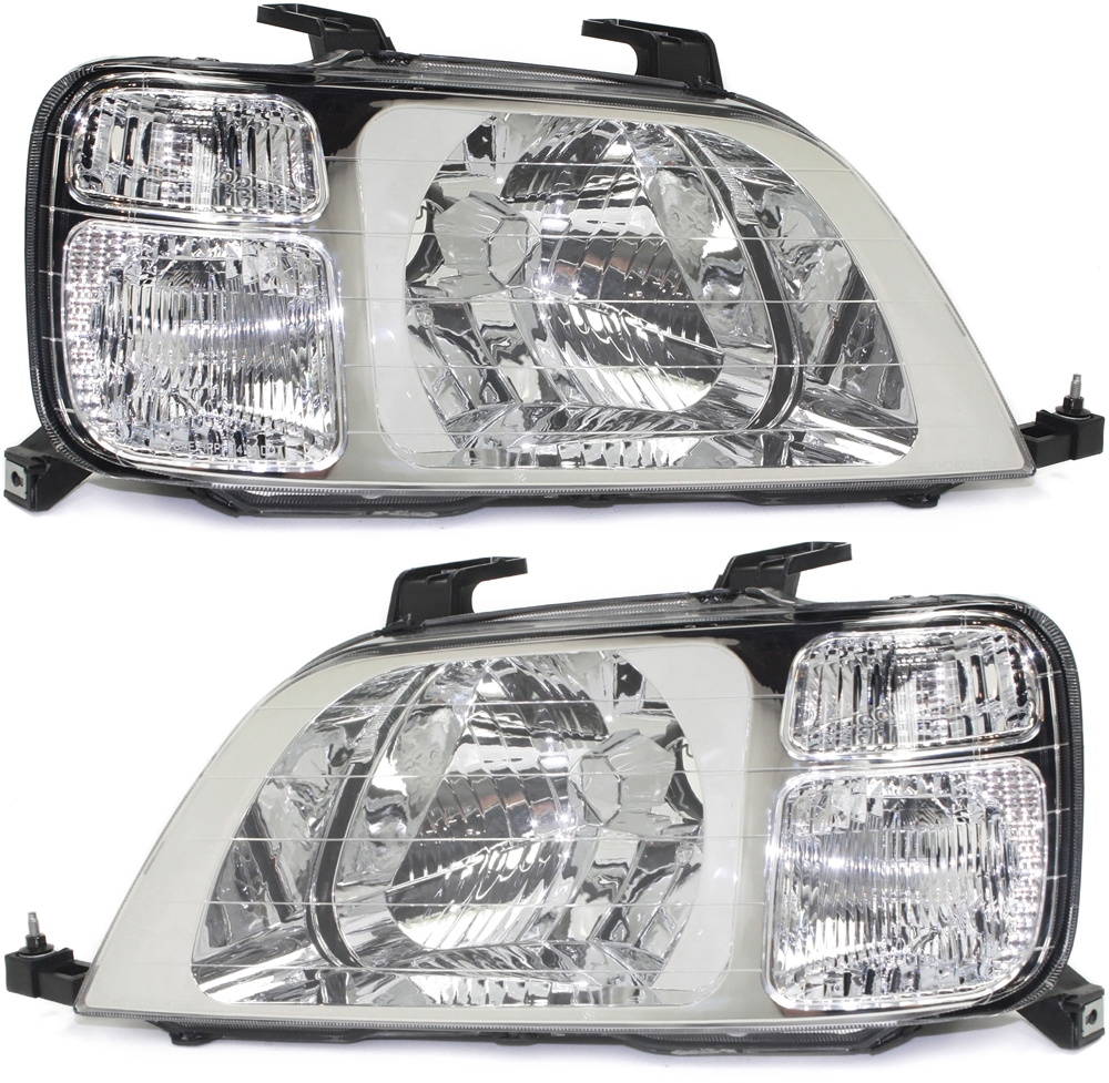 AM CR V 97-01 HEAD LAMP RH AND LH Lens and Housing Halogen SKU SET 20-5231-01 Partslink HO2502112 HO2503112 OEM 33151S10A01-33101S10A01
