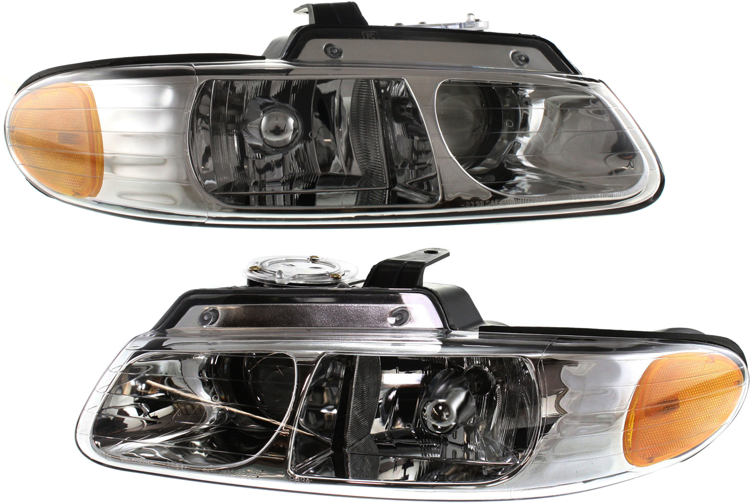 AM CARAVAN TOWN AND COUNTRY VOYAGER 00-00 HEAD LAMP RH AND LH Assembly Halogen w Quad Lamps SKU SET 20-5241-90 Partslink CH2502133 CH2503133 OEM 4857151AD 4857150AD