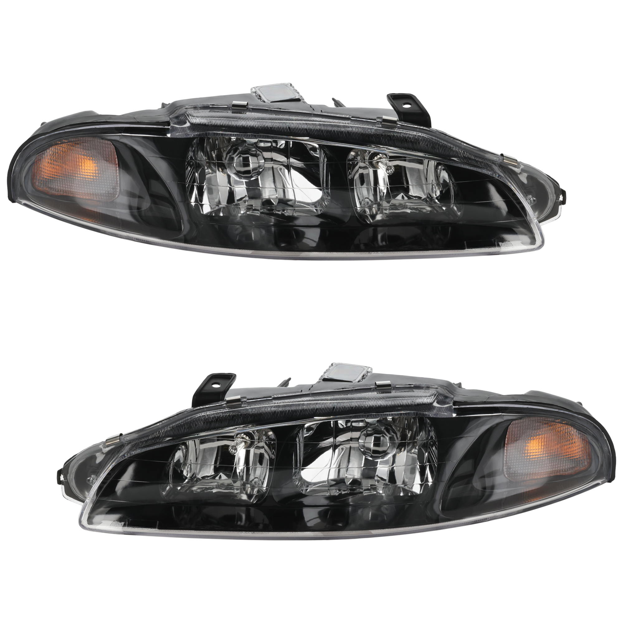 AM ECLIPSE 97-99 HEAD LAMP RH AND LH Assembly Halogen SKU SET 20-5269-00 Partslink MI2502105 MI2503105 OEM MR485143 MR485144
