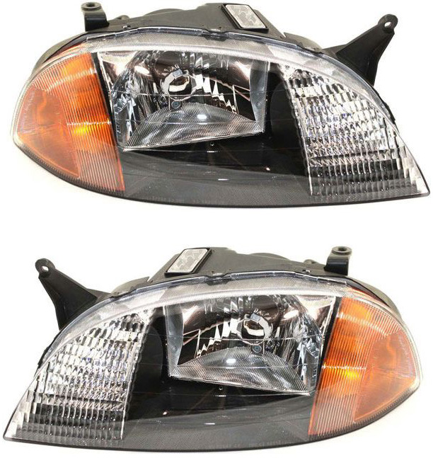 AM METRO SWIFT 98-01 HEAD LAMP RH AND LH Composite Lens and Housing Halogen SKU SET 20-5329-01 Partslink GM2502166 GM2503166 OEM 3532152G00-3512152G00
