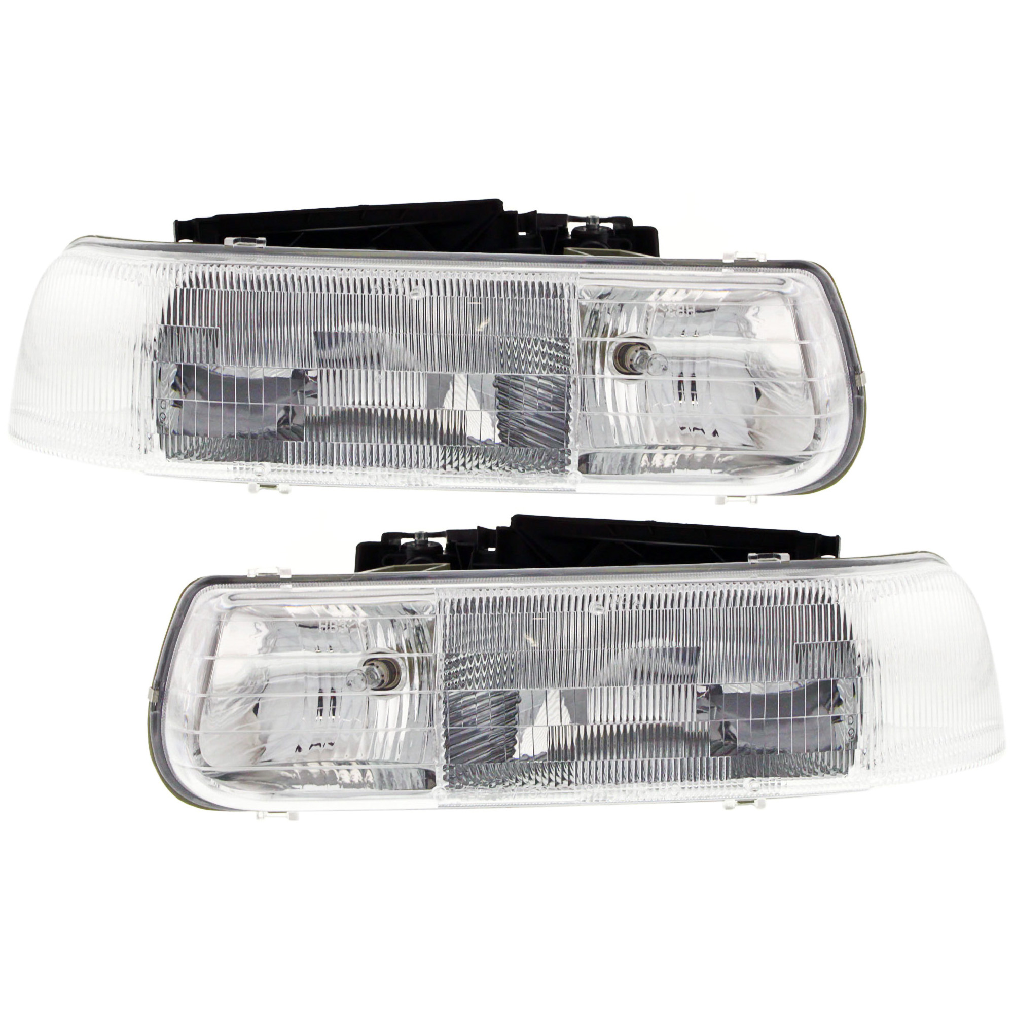 AM SILVERADO 99-02 TAHOE 00-06 HEAD LAMP RH AND LH Assembly Halogen Composite SKU SET 20-5499-00 Partslink GM2503187 GM2502187 OEM 16526134-16526133