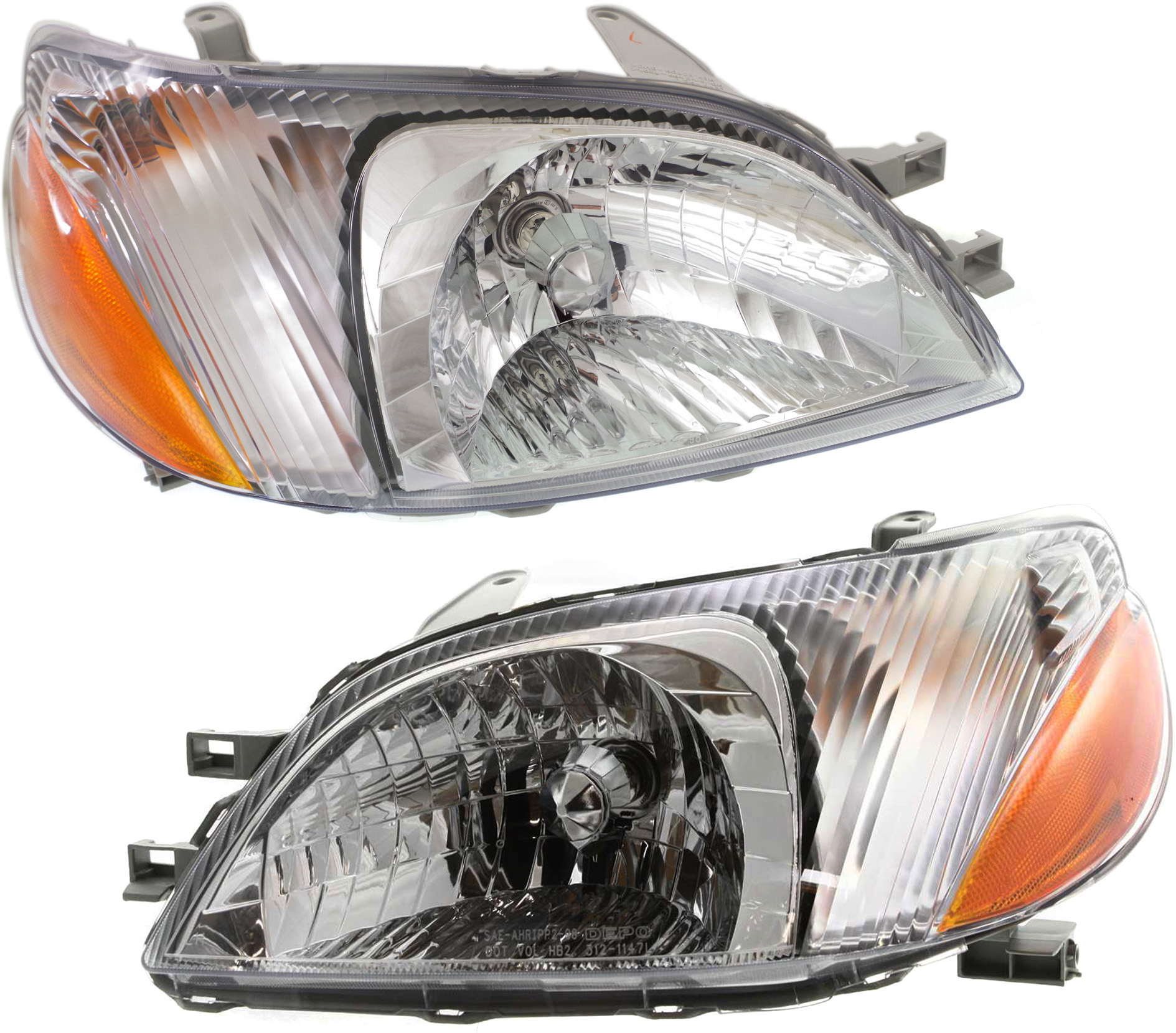 AM ECHO 00-02 HEAD LAMP RH AND LH Assembly Halogen SKU SET 20-5825-00 Partslink TO2502134 TO2503134 OEM 8111052190-8115052190