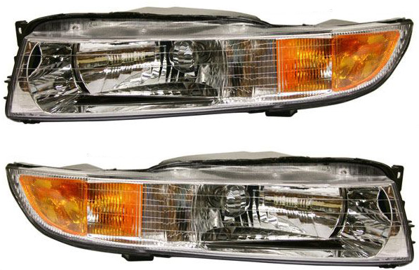 AM GALANT 99-01 HEAD LAMP RH AND LH Assembly Halogen SKU SET 20-5849-00 Partslink MI2502111 MI2503111 OEM MR439549 MR439550