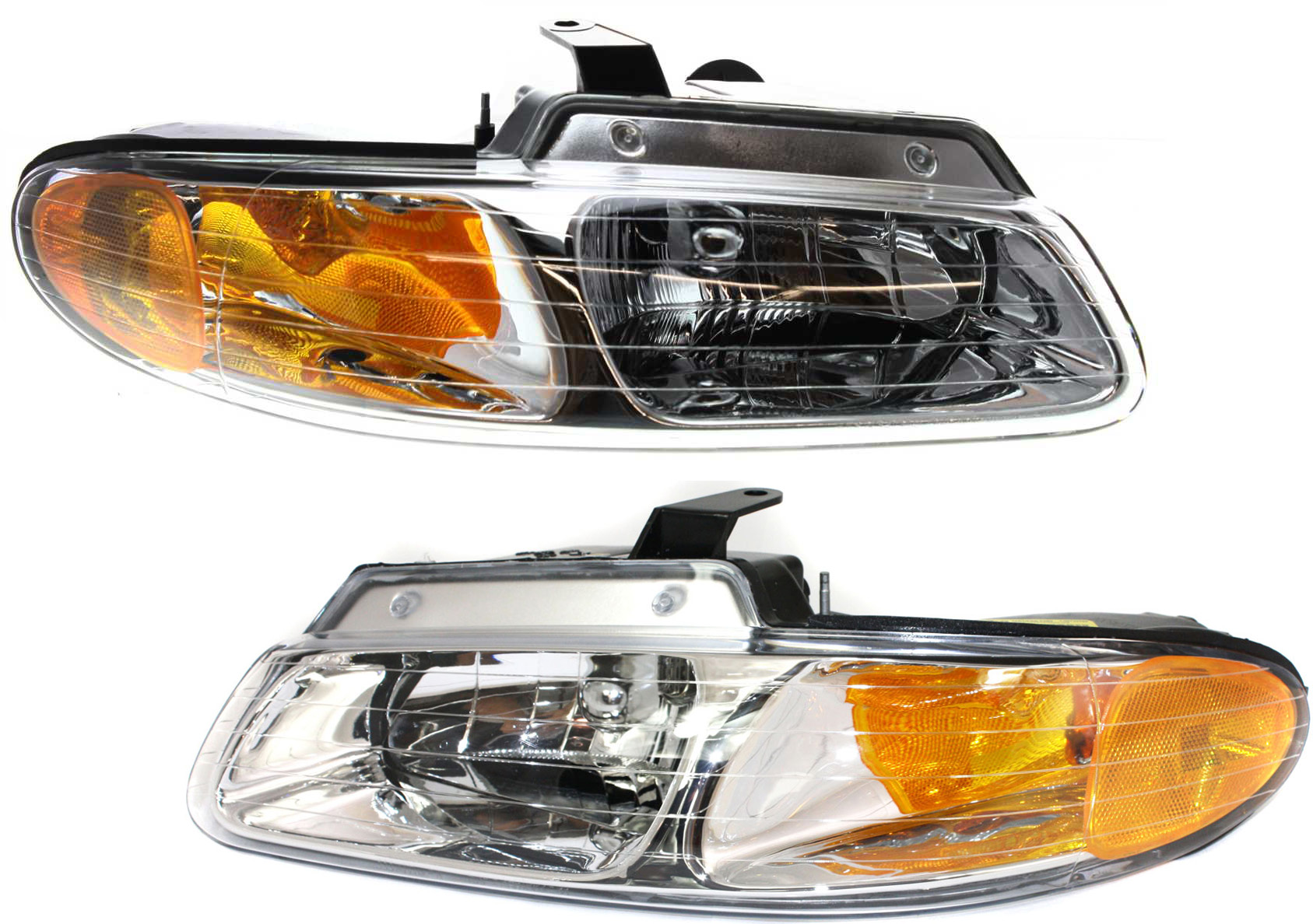 AM CARAVAN TOWN AND COUNTRY VOYAGER 00-00 HEAD LAMP RH AND LH Assembly Halogen w o Quad lamps and DRL SKU SET 20-5881-00 Partslink CH2502134 CH2503134 OEM 4857853AA 4857852AA