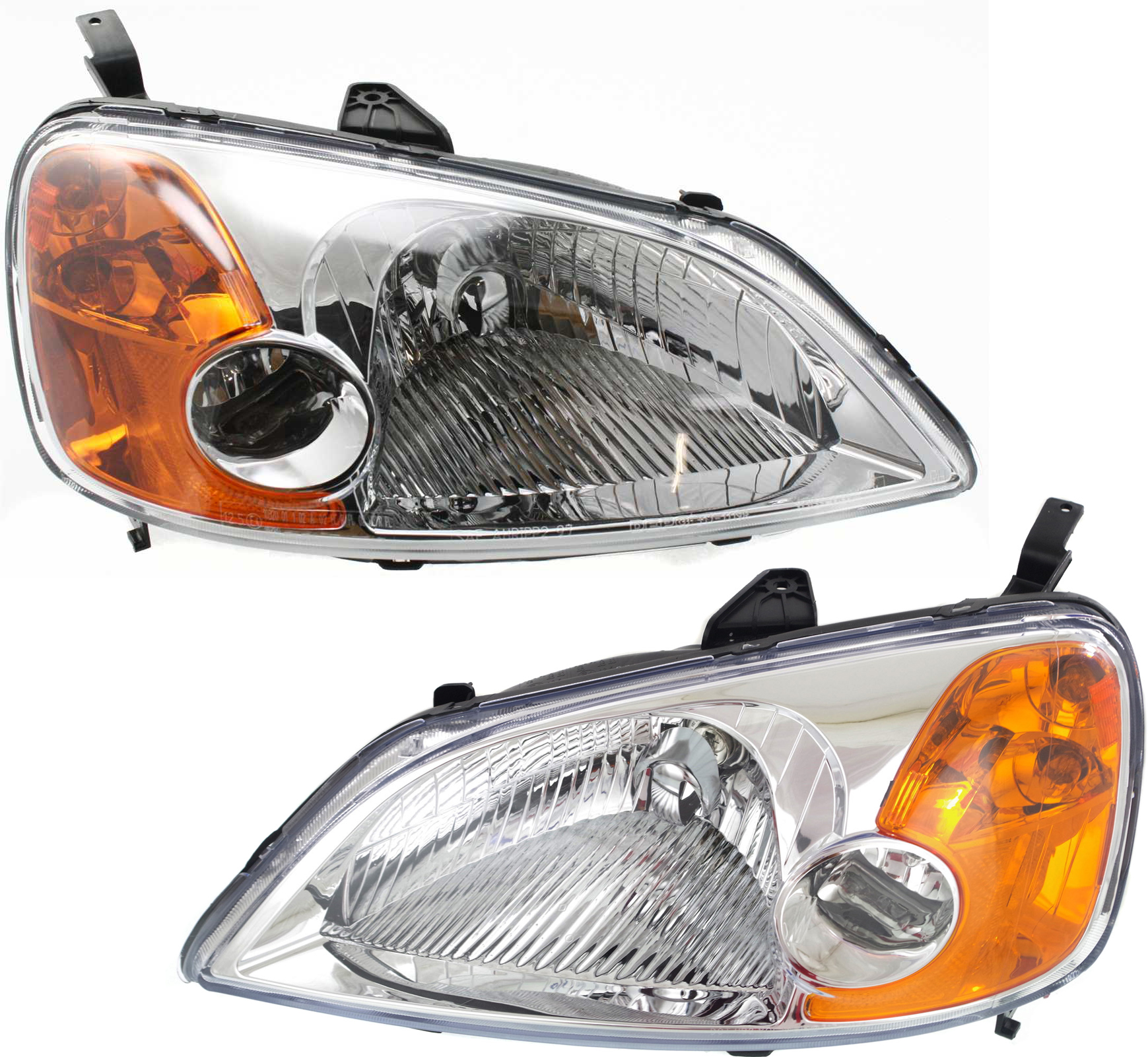 AM CIVIC 01-03 HEAD LAMP RH AND LH Assembly Halogen Sedan SKU SET 20-5949-00 OEM 33101S5AA01 PFM 33151S5AA01 PF