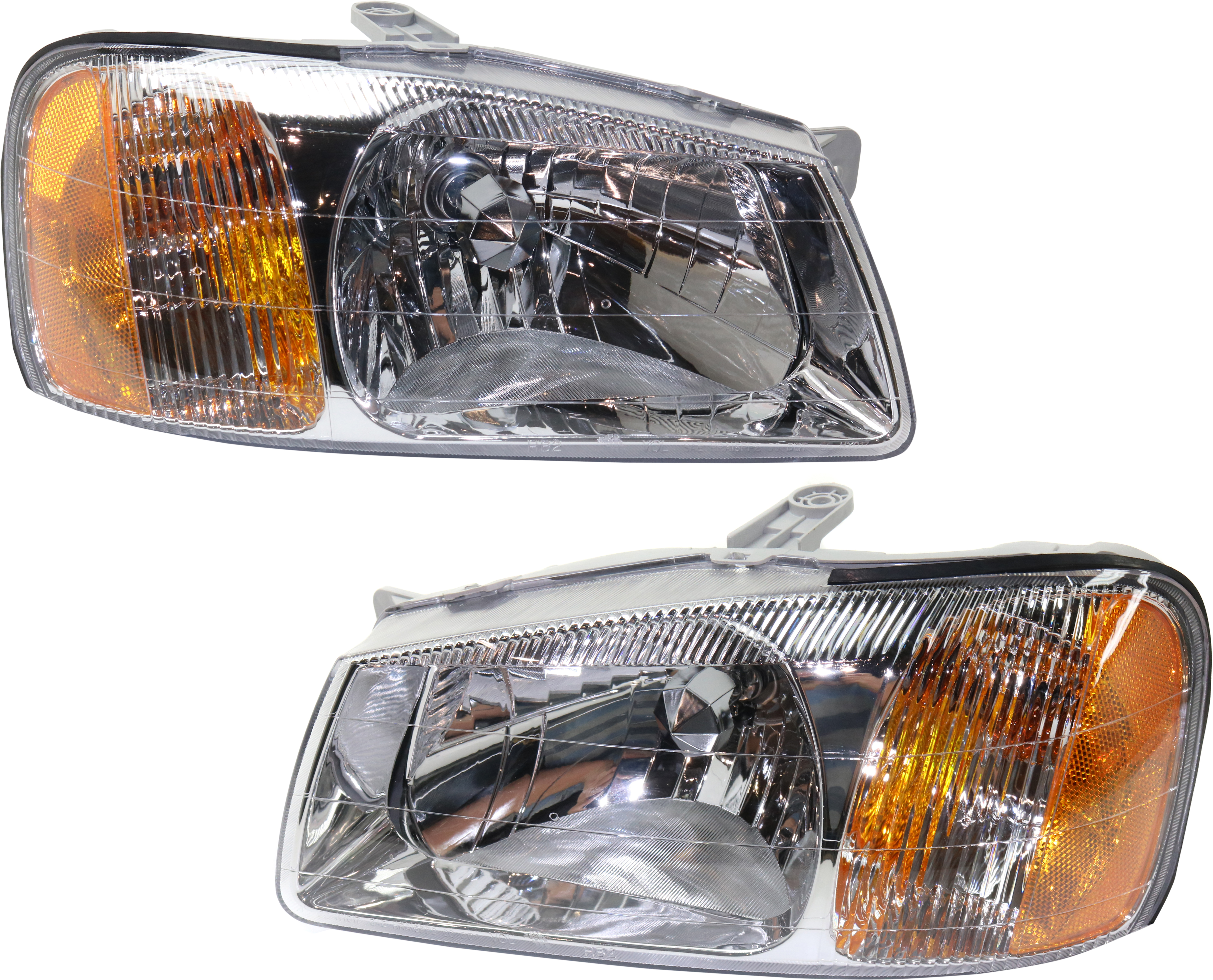AM ACCENT 00-02 HEAD LAMP RH AND LH Assembly Halogen Hatchback Sedan SKU SET 20-6045-00 Partslink HY2502123 HY2503123 OEM 9210125050-9210225050