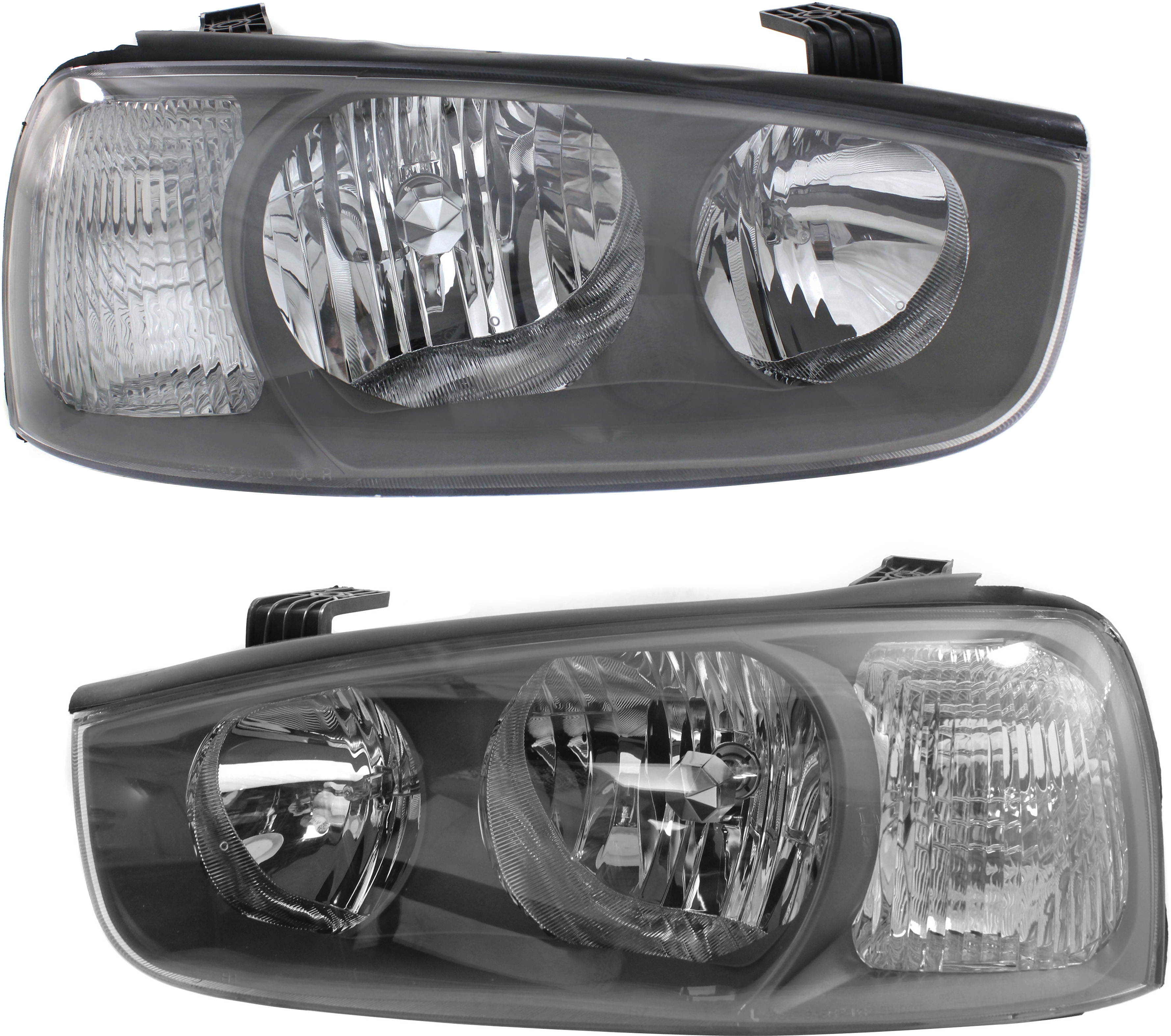 AM ELANTRA 01-03 HEAD LAMP RH AND LH Assembly Halogen SKU SET 20-6047-00 Partslink HY2502122 HY2503122 OEM 921012D150-921022D150