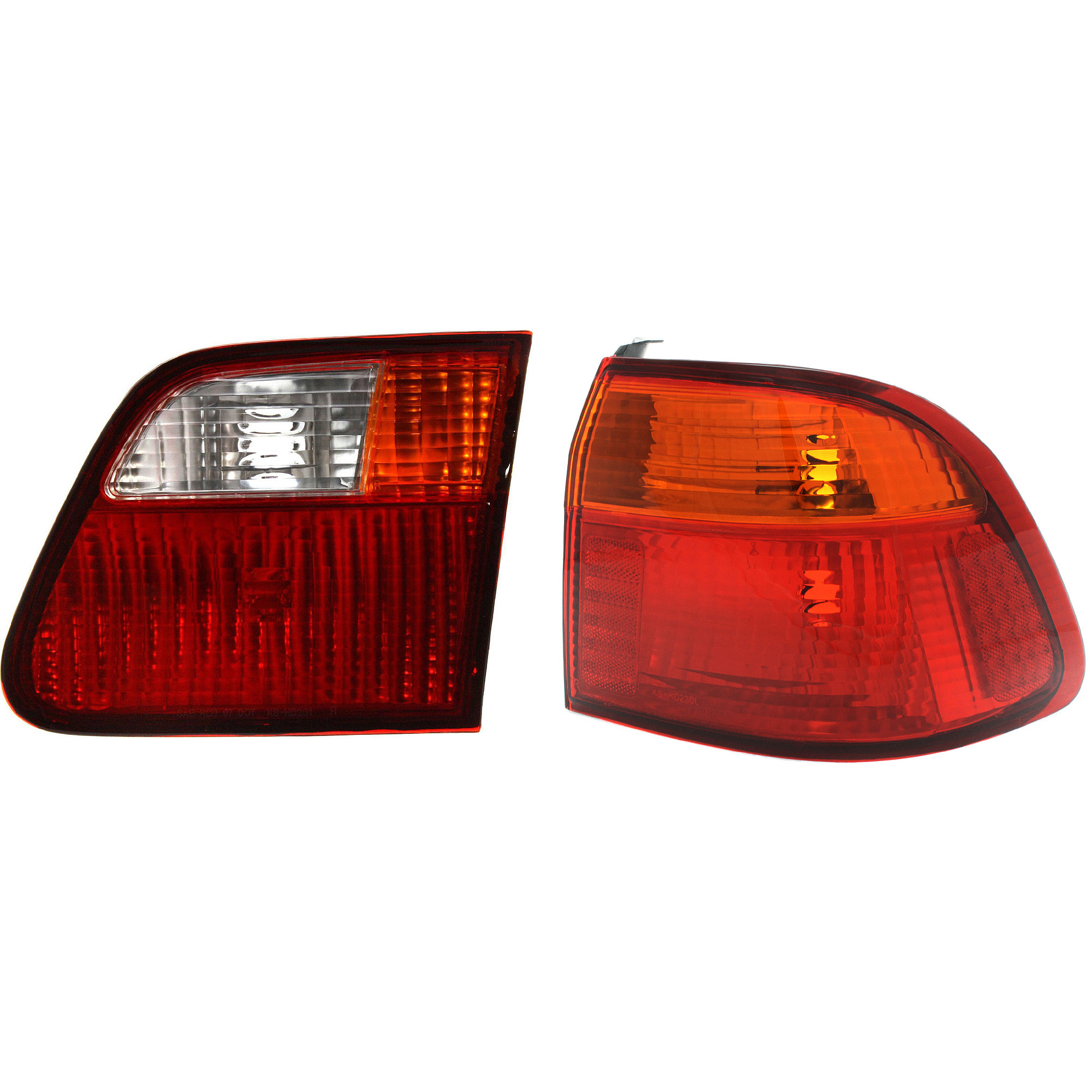 AM CIVIC 99-00 TAIL LAMP RH Inner and Outer Lens and Housing Sedan SKU SET 2171309RUS A Partslink HO2819111 HO2819115 OEM 33501S04A51-34151S04A51