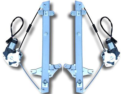 AM COROLLA 93-97 FRONT WINDOW REGULATOR RH and LH Power with Motor Set of 2 SKU SET 2814 Partslink TO1351129 TO1350129 OEM 6981002051-6982002051