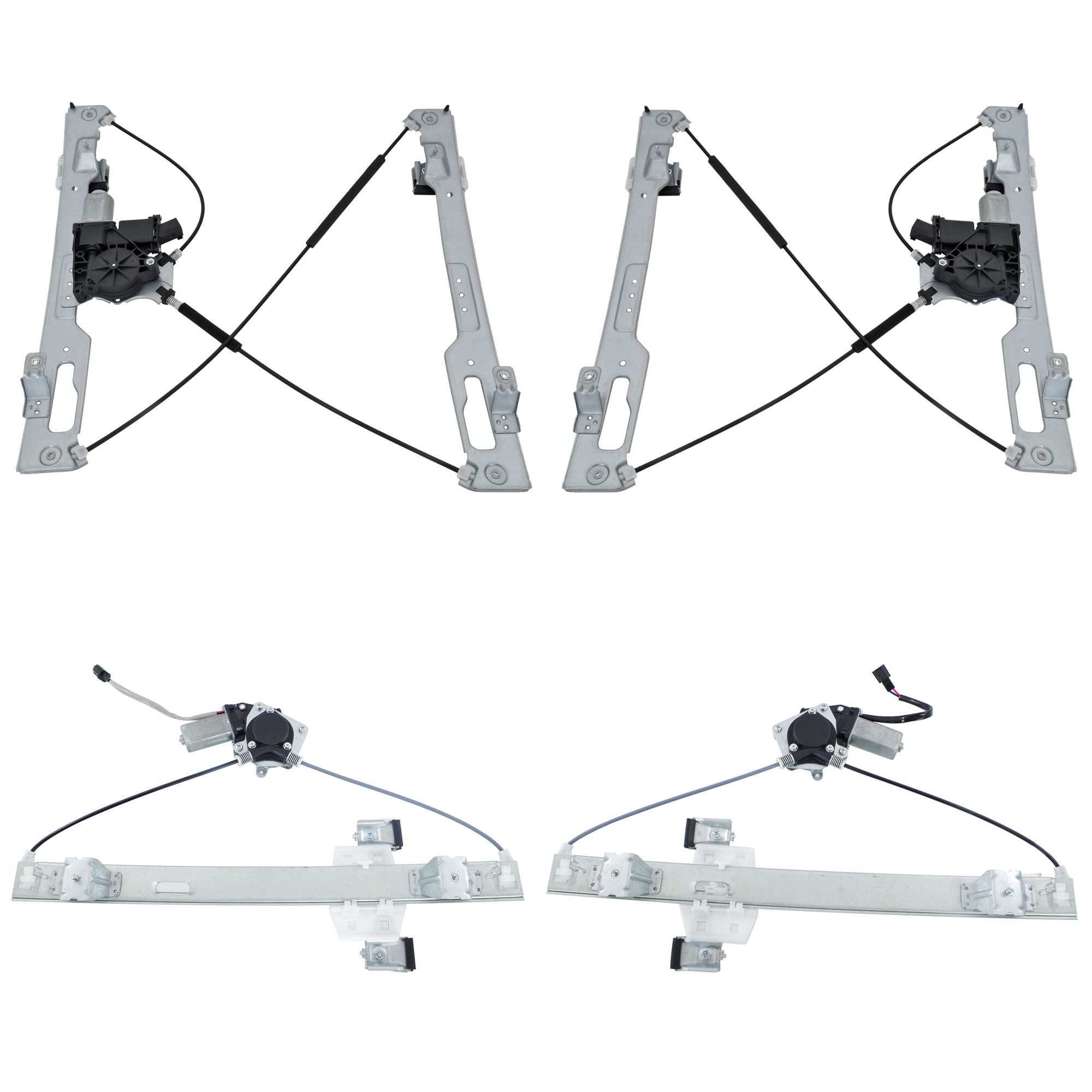 AM F 150-11-14 FRONT AND REAR WINDOW REGULATOR RH AND LH SKU SET 285220459691-4 Partslink FO1550127 FO1551127 OEM AL3Z1827000A AL3Z1827001A BL3Z