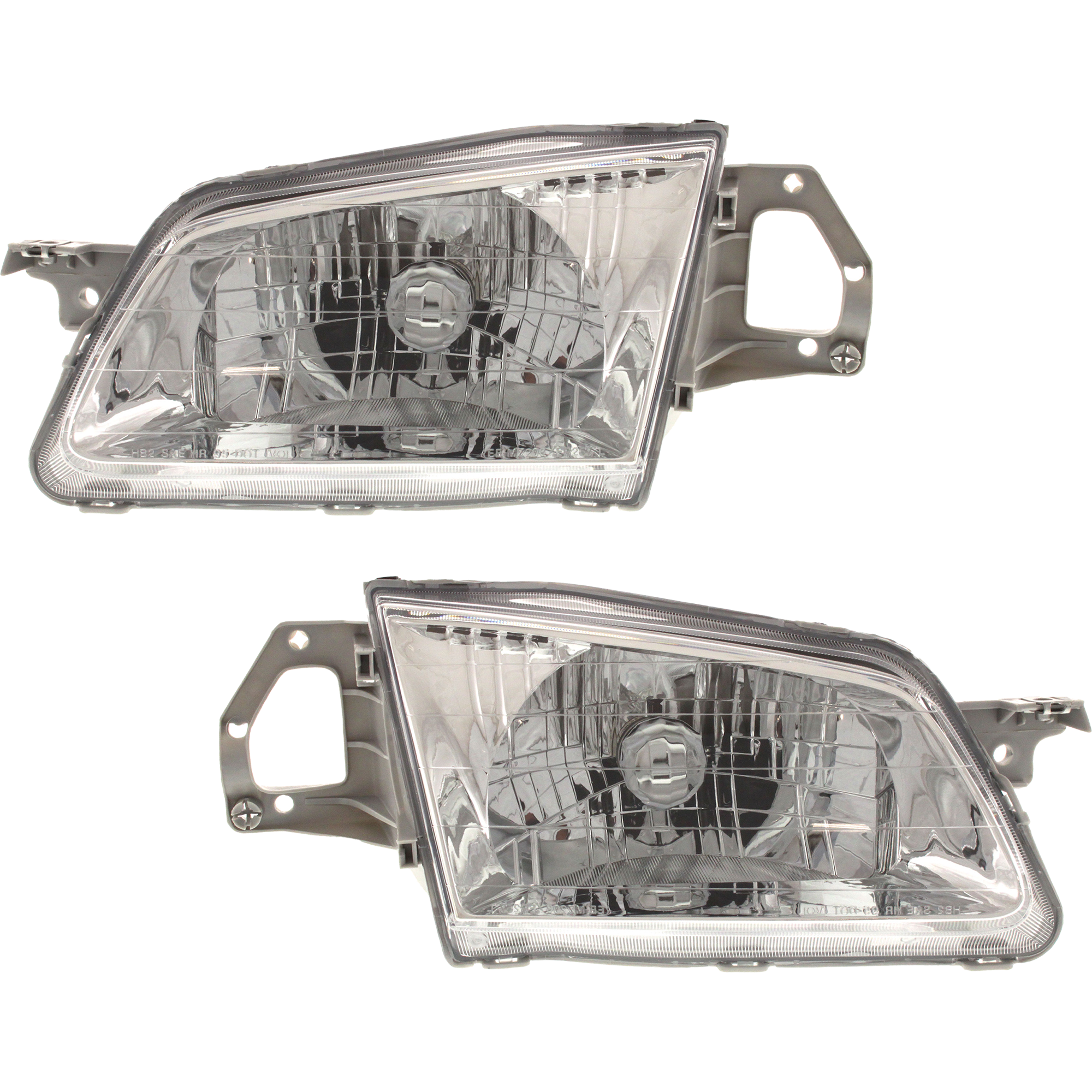 AM PROTEGE 99-00 HEAD LAMP RH AND LH Assembly Halogen SKU SET 3161119RAS Partslink MA2502114 MA2503114 OEM BJ0E51040AP1 BJ0E51030A