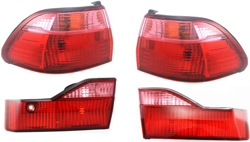 AM ACCORD 98-00 TAIL LAMP RH AND LH Inner and Outer Sedan SKU SET 3171307RUS 4 Partslink HO2801122 HO2800122 OEM 33501S84A01 PFM 33551S84A01 PF