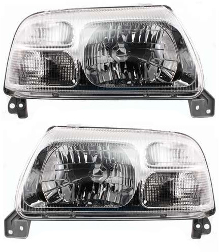 AM VITARA 99-04 HEAD LAMP RH AND LH Lens and Housing SKU SET 3181105RUS Partslink SZ2502104 SZ2503104 OEM 3532065D01-3512065D01