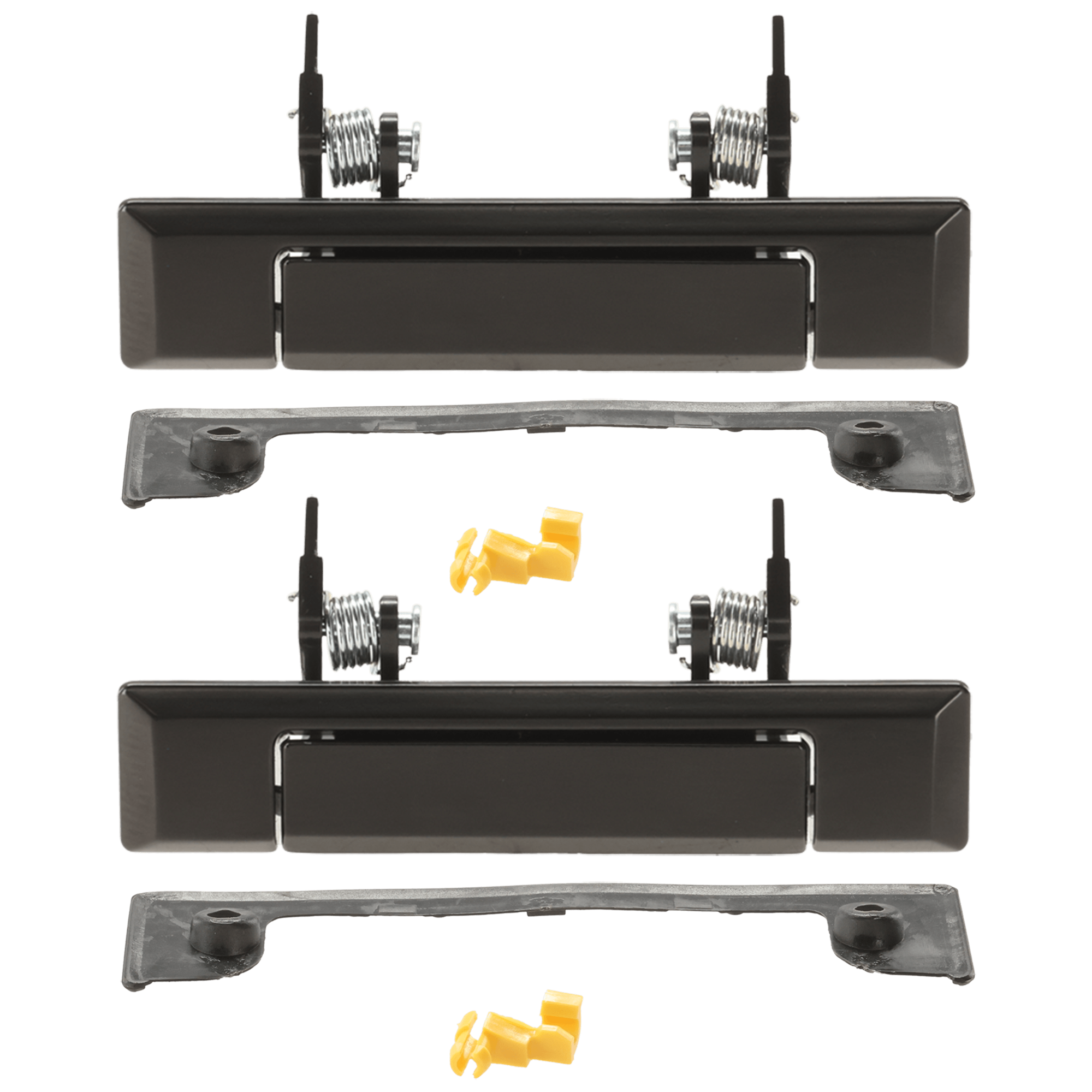 AM 4RUNNER 84-89 EXTERIOR FRONT DOOR HANDLE RH AND LH Black Metal SKU SET 3279 Partslink TO1310107 OEM 6922089108-6922089109