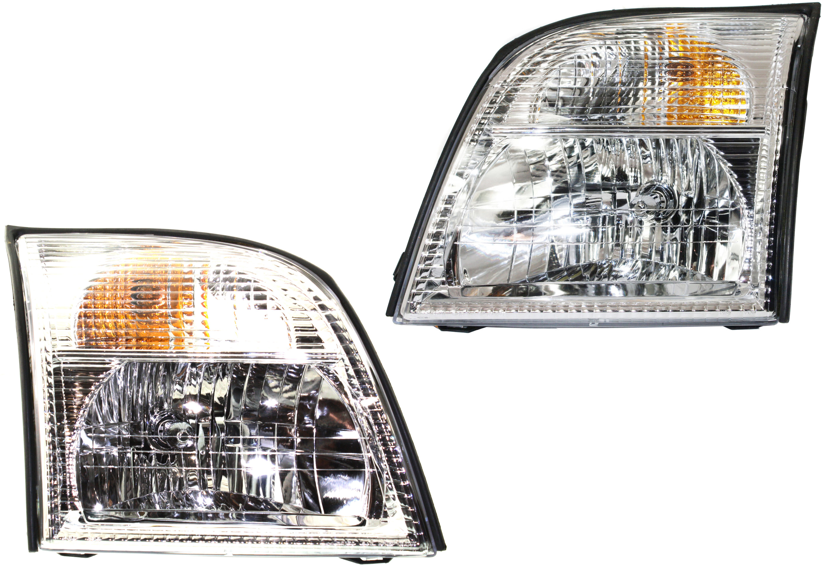 AM MOUNTAINEER 02-05 HEAD LAMP RH AND LH Assembly Halogen SKU SET 3311186RAS Partslink FO2502188 FO2503188 OEM 5L9Z13008BA 5L9Z13008AA