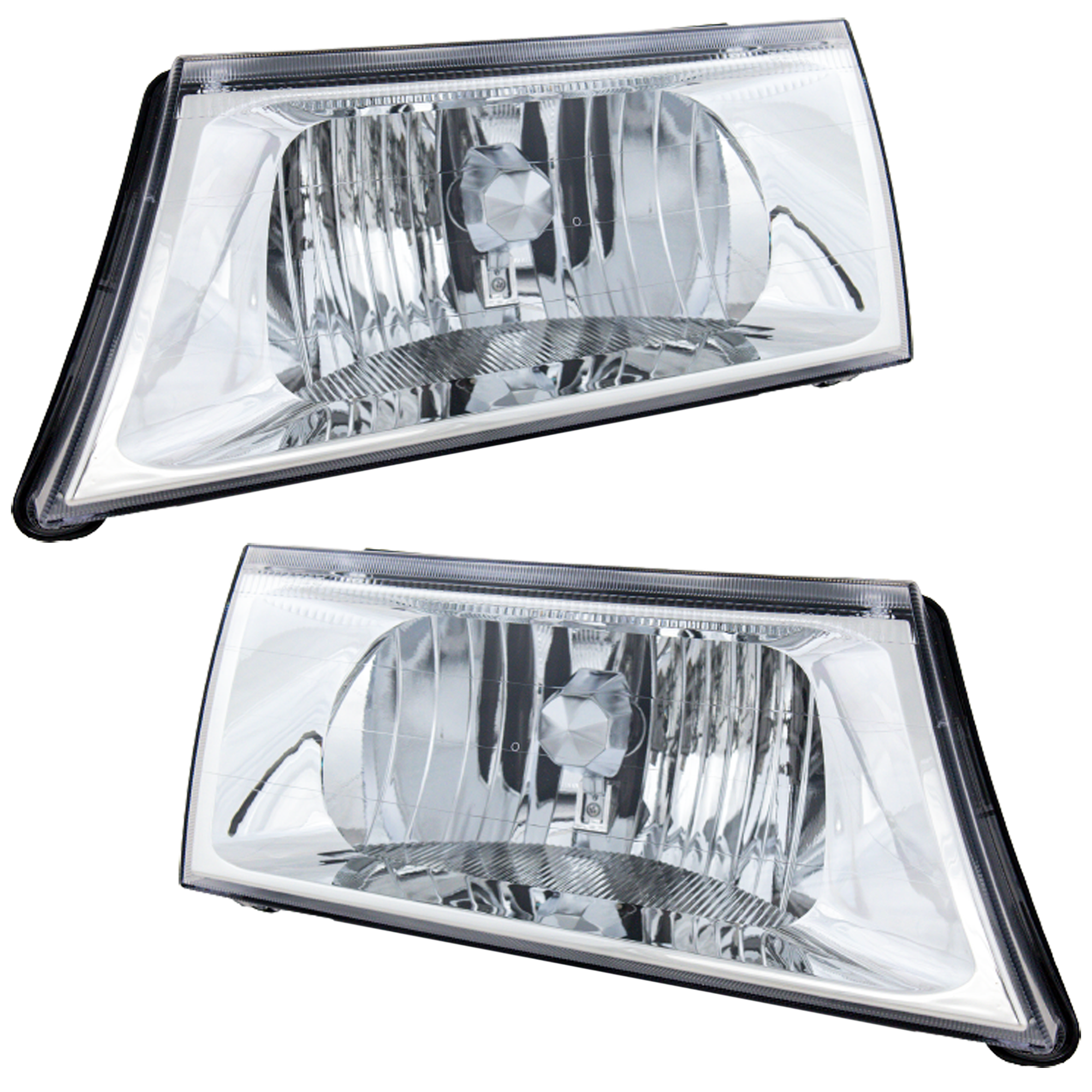 AM GRAND MARQUIS 03-04 HEAD LAMP RH AND LH Assembly Halogen Chrome Interior SKU SET 3311188RAS OEM 3W3Z13008FA PFM 3W3Z13008EA PF