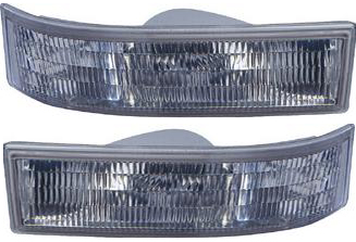 AM ASTRO 95-05 PARK LAMP RH AND LH Lens and Housing SKU SET 3321632RUS Partslink GM2520147 GM2521147 OEM 16523211-16523212