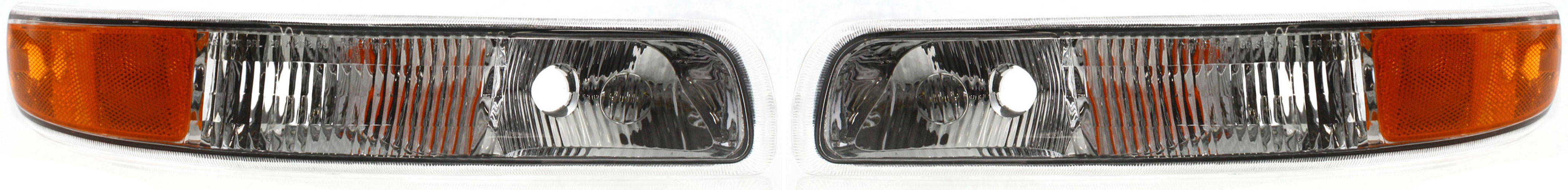 AM SILVERADO 99-02 TAHOE 00-06 PARK LAMP RH AND LH Lens and Housing SKU SET 3321678RUS Partslink GM2520173 GM2521173 OEM 15199558-15199559