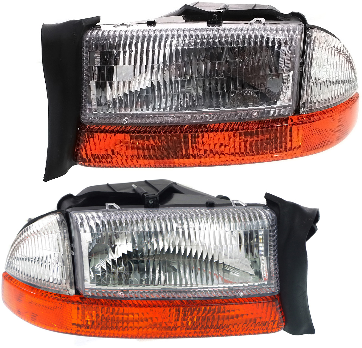 AM DAKOTA 97-97 DURANGO 98-98 HEAD LAMP RH AND LH Assembly Halogen w park lamp w o bulb SKU SET 3331130RAS Partslink CH2502117 CH2503117 OEM 5011407AA 5011406AA