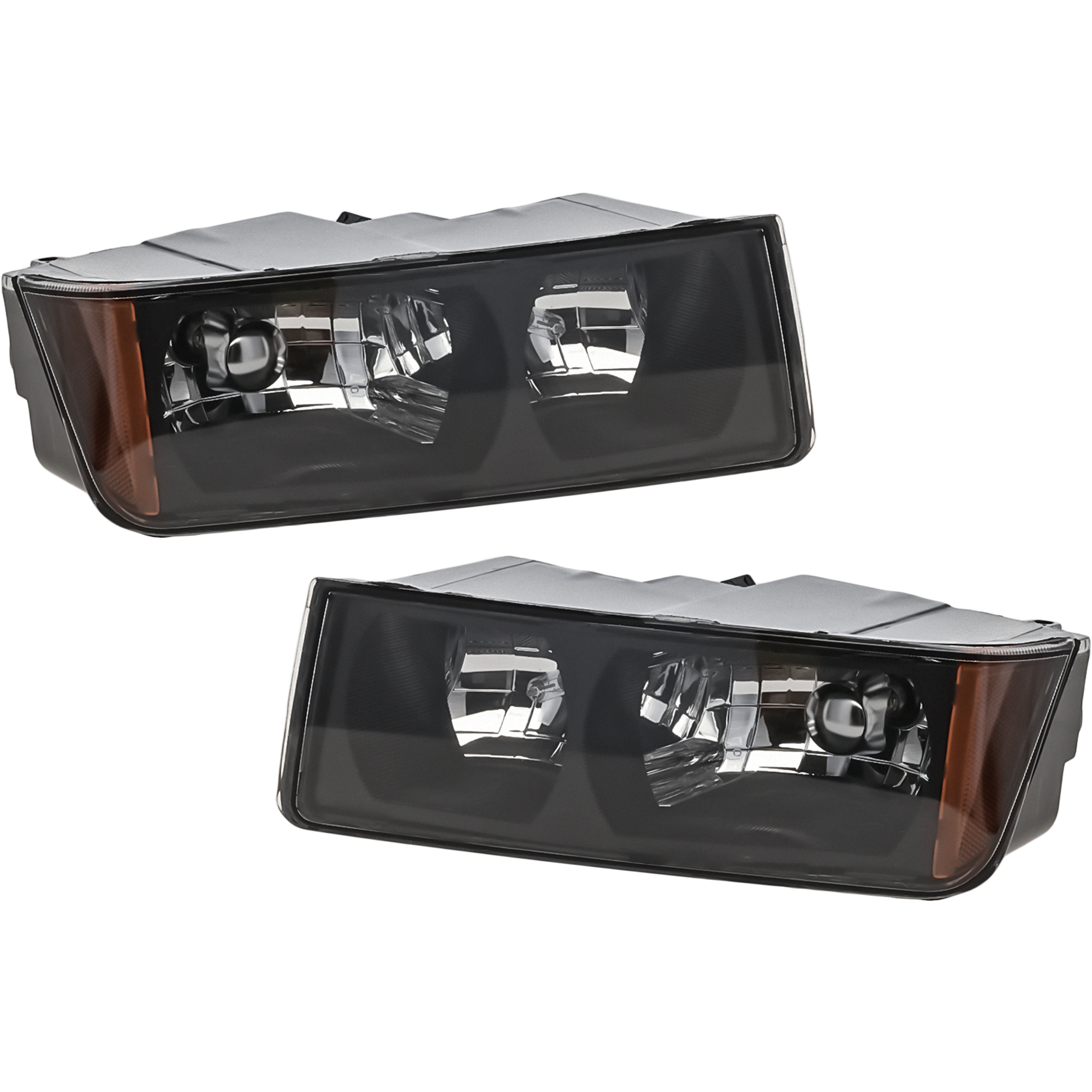 AM AVALANCHE 02-06 HEAD LAMP RH AND LH Assembly Halogen w Body Cladding SKU SET 3351118RAS Partslink GM2502219 GM2503219 OEM 15136536-15136537