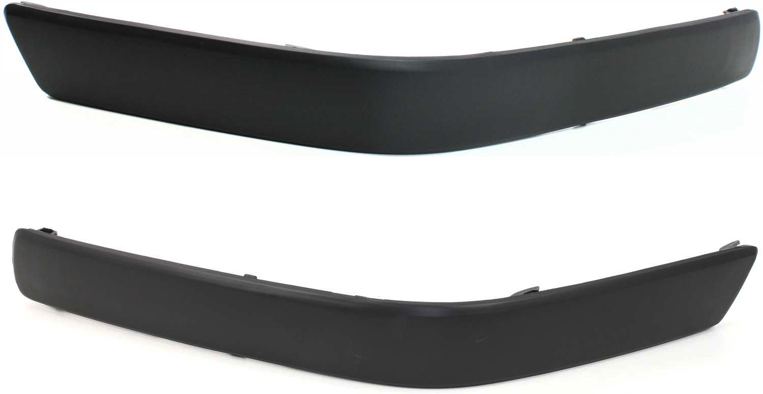 AM TERCEL 95-97 FRONT BUMPER MOLDING RH and LH Impact Molding Plastic Black SKU SET 3562 Partslink TO1058102 TO1059102 OEM 5271216010-5271316010