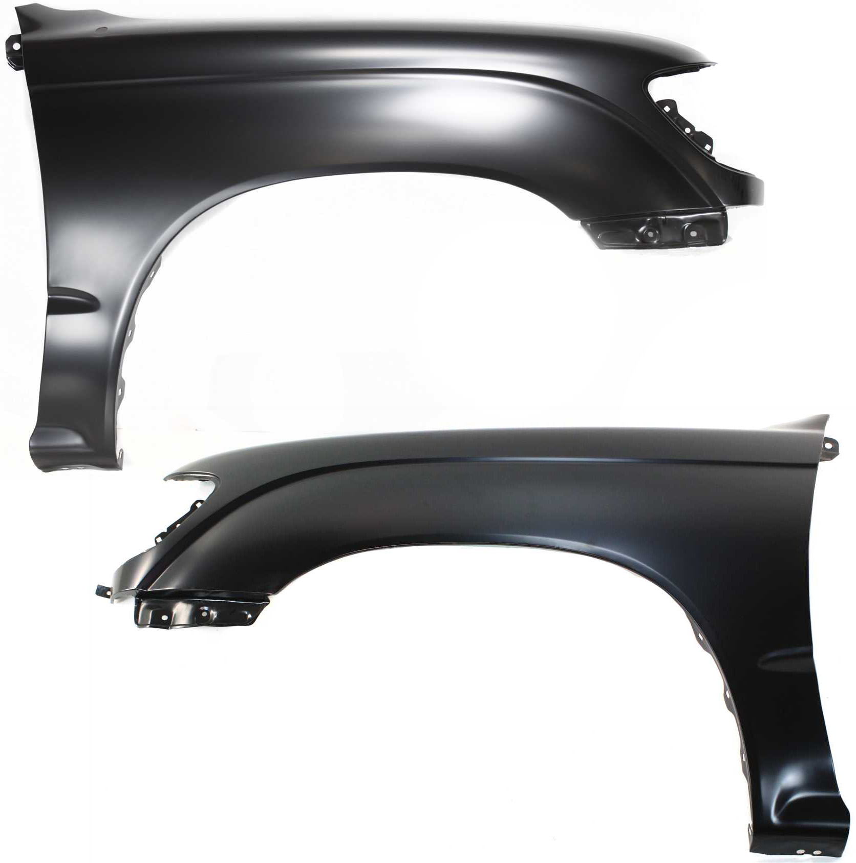 AM TACOMA 95-00 FRONT FENDER RH AND LH Primed RWD w o Pre Runner Model SKU SET 3901 Partslink TO1240158 TO1241157 OEM 5381104061-5381204061
