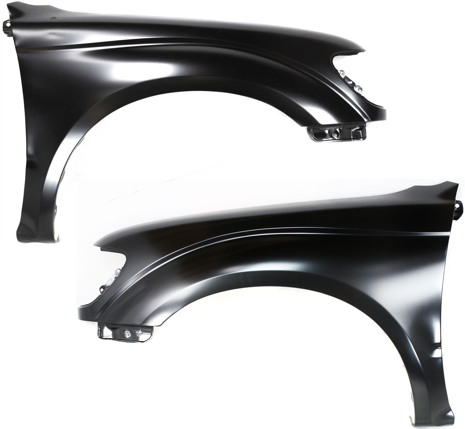 AM TACOMA 95-00 FRONT FENDER RH AND LH Primed RWD w Pre Runner Model 4WD CAPA SKU SET 3903Q Partslink TO1241161C TO1240161C OEM 5381104070-5381204070