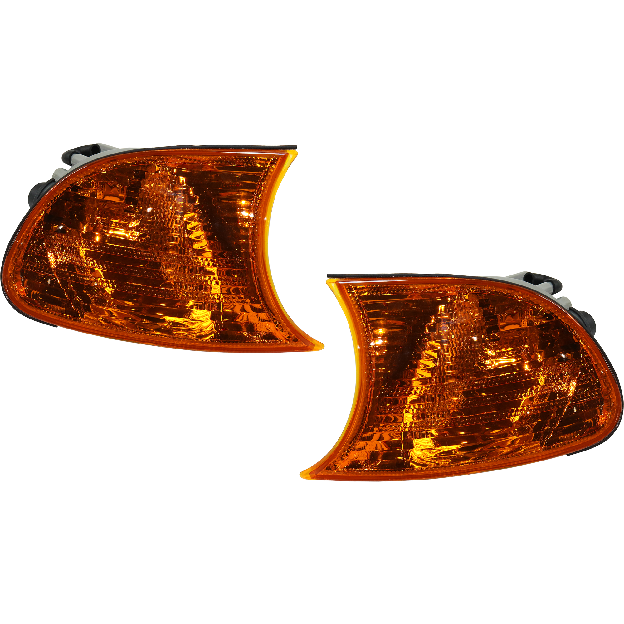 AM 3 SERIES 00-01 CORNER LAMP RH and LH Lens and Housing Amber Lens Convertible Coupe To 9-01 SKU SET 4441507RUQY Partslink BM2520106 BM2521106 OEM 63126904299-63126904300