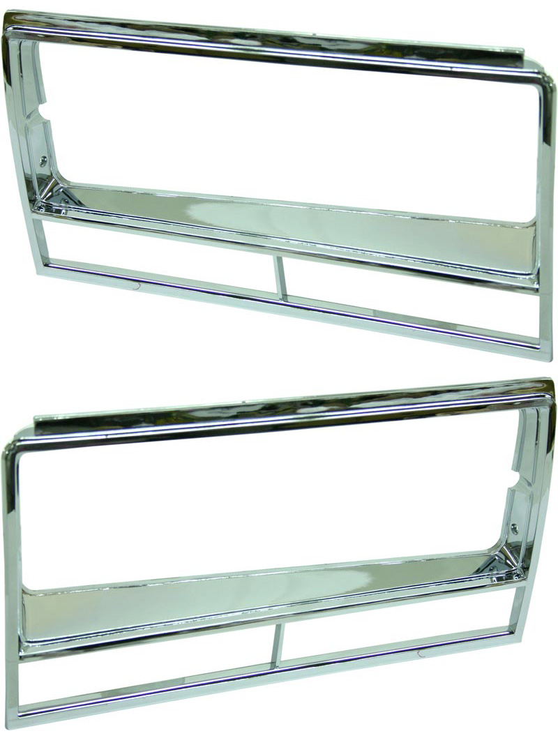 AM EL CAMINO 82-87 MALIBU 82-83 HEAD LAMP DOOR RH and LH Included Chrome SKU SET 6315 Partslink GM2513137 GM2512137 OEM 14034156-14034155