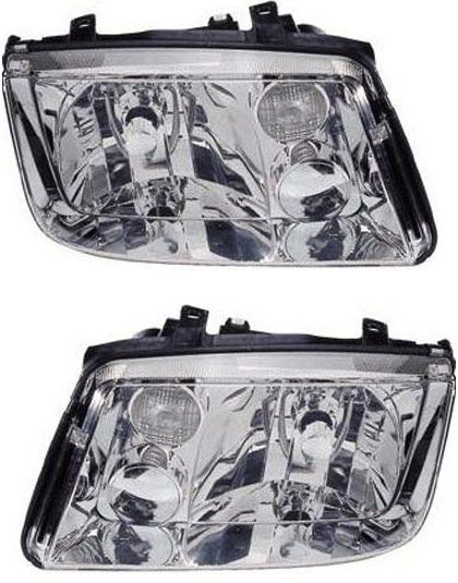 AM JETTA 99-02 HEAD LAMP RH AND LH Lens and Housing w o Fog Lights To VIN 2108641 SKU SET 65554 OEM 1J5941017AJ PFM 1J5941018AJ PF