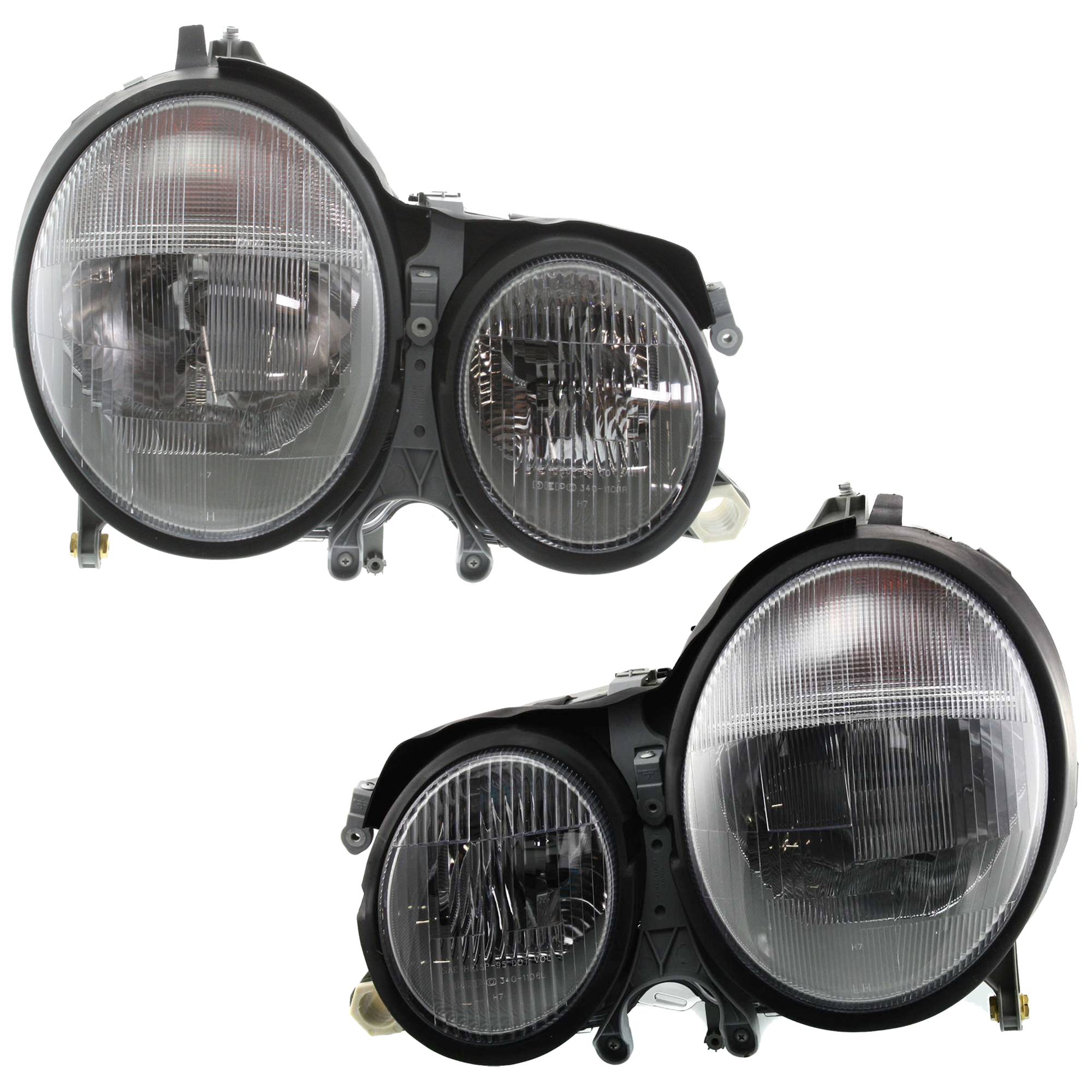 AM E CLASS 00-03 HEAD LAMP RH AND LH Set of 2 Assembly Halogen 210 Chassis SKU SET 65560-2