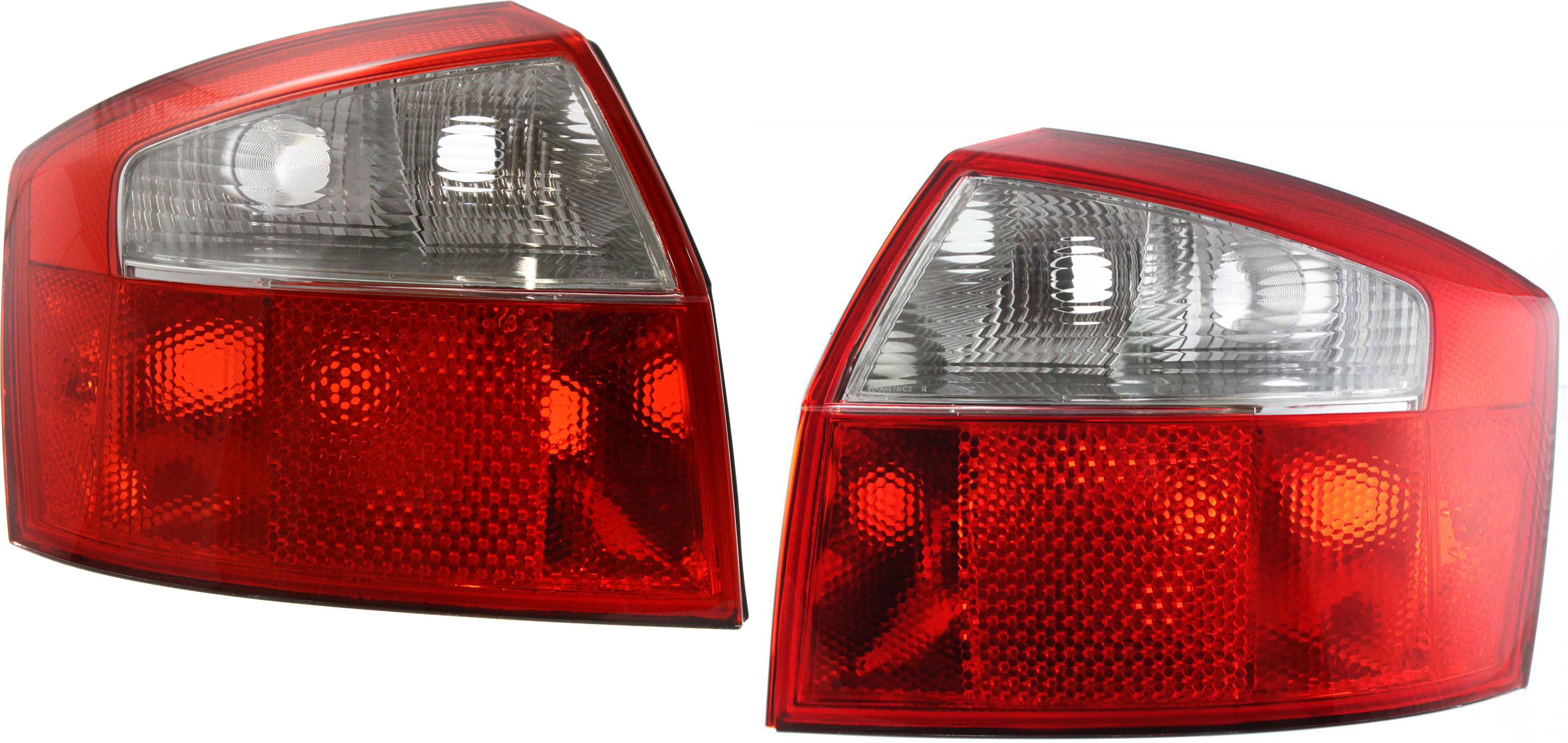AM A4 S4-02-05 TAIL LAMP RH AND LH Lens and Housing Sedan SKU SET 65620 Partslink AU2818113 AU2819113 OEM 8E5945217A 8E5945218A