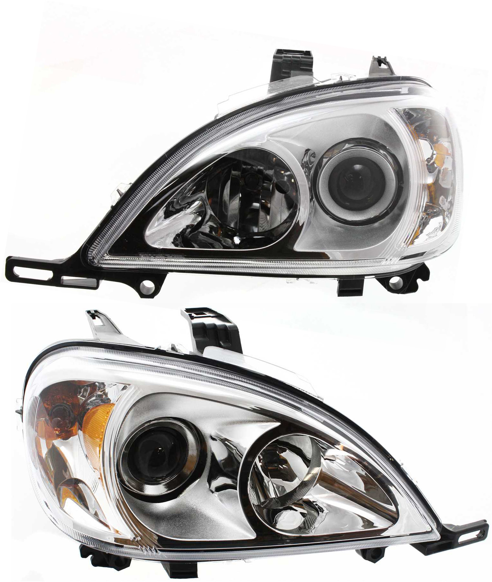 AM ML CLASS 02-05 HEAD LAMP RH AND LH Assembly Halogen SKU SET 65660 Partslink MB2502114 MB2503114 OEM 1638204961-1638205061