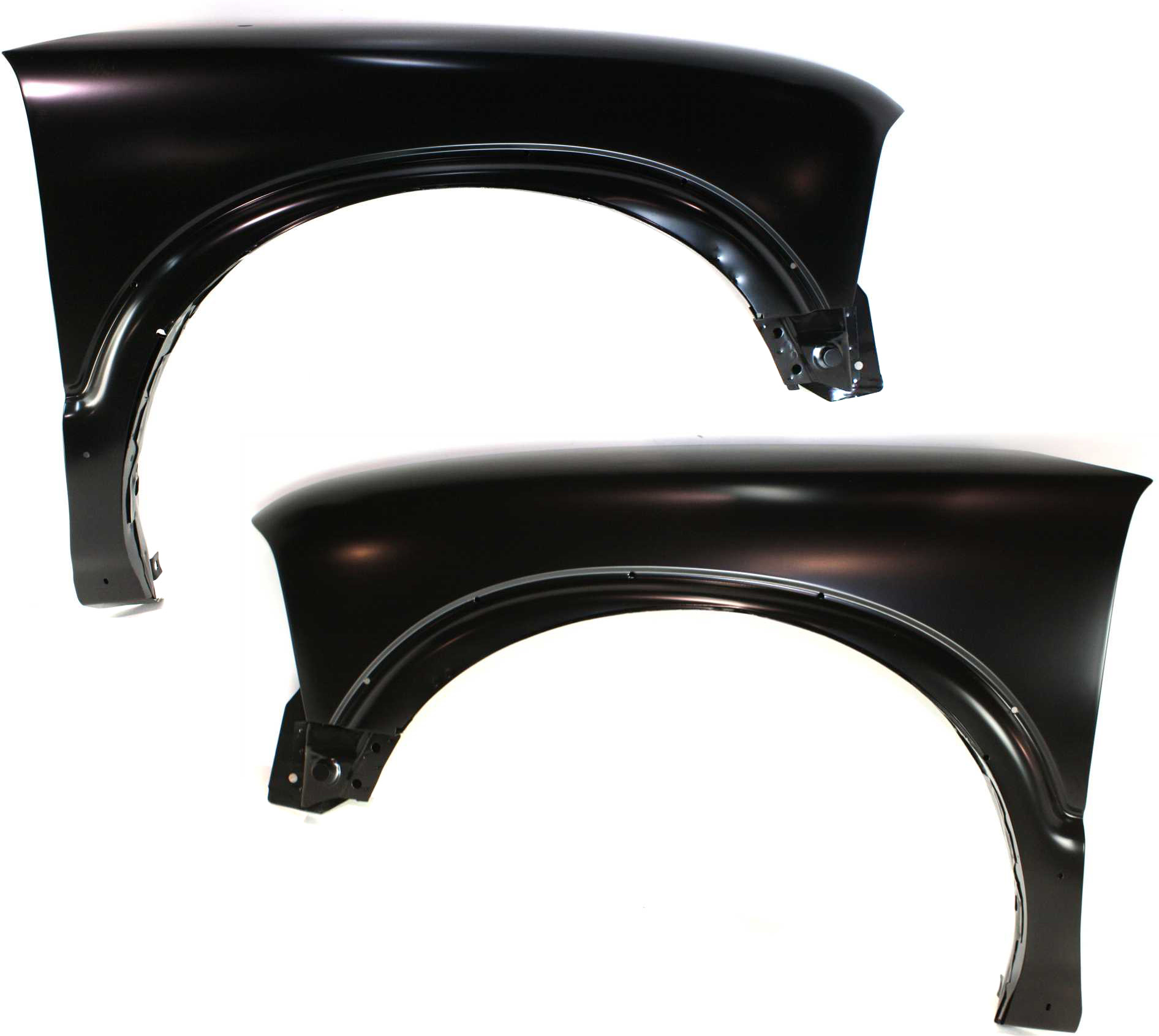 AM S10 PICKUP 94-04 BLAZER 95-05 FRONT FENDER RH AND LH Primed 4WD S10 Sonoma w ZR2 Pkg. Wide Stance Suspension w Flare Holes SKU SET 6981-1 Partslink GM1241207 GM1240191 OEM 12472738-12377863