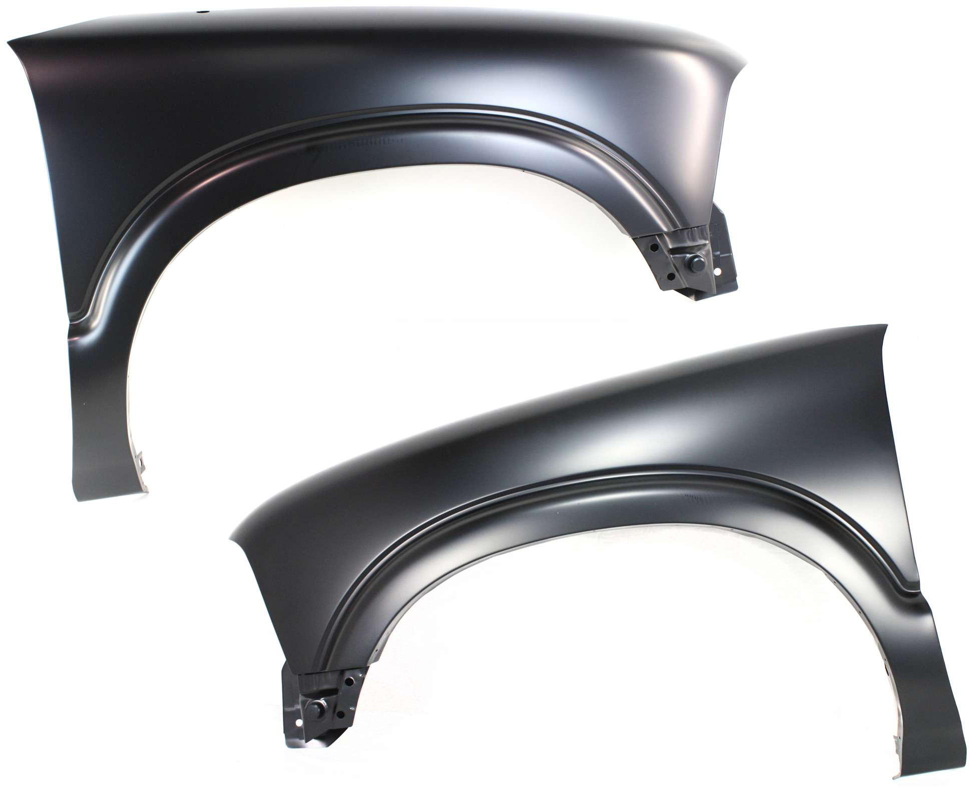 AM S10 PICKUP 94-04 BLAZER 95-05 FRONT FENDER RH AND LH Primed w o Flare Holes w o ZR2 Pkg Wide Stance Suspension SKU SET 6981 Partslink GM1241195 GM1240184 OEM 12472736-12377871