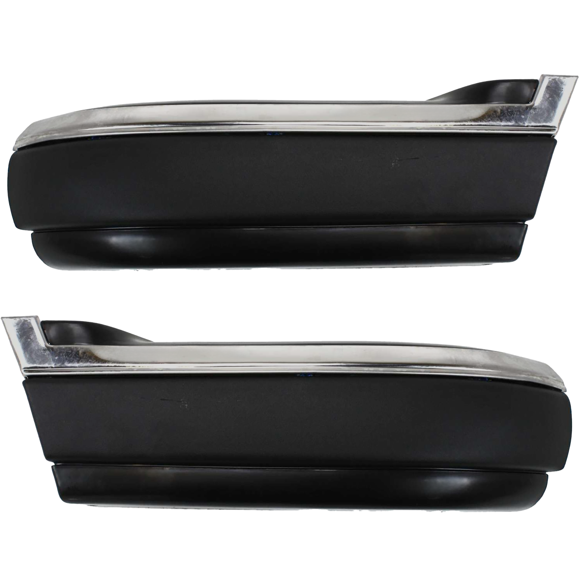 AM S10 PICKUP 94-97 FRONT BUMPER END RH AND LH Primed w Side Molding Holes SKU SET 6990-2 Partslink GM1005142 GM1004142 OEM 12383120-12383119