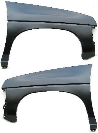 AM NISSAN PICKUP 86-88 FRONT FENDER RH AND LH Primed RWD SKU SET 751 Partslink NI1241112 NI1240118 OEM 6311201G30-6311392G31