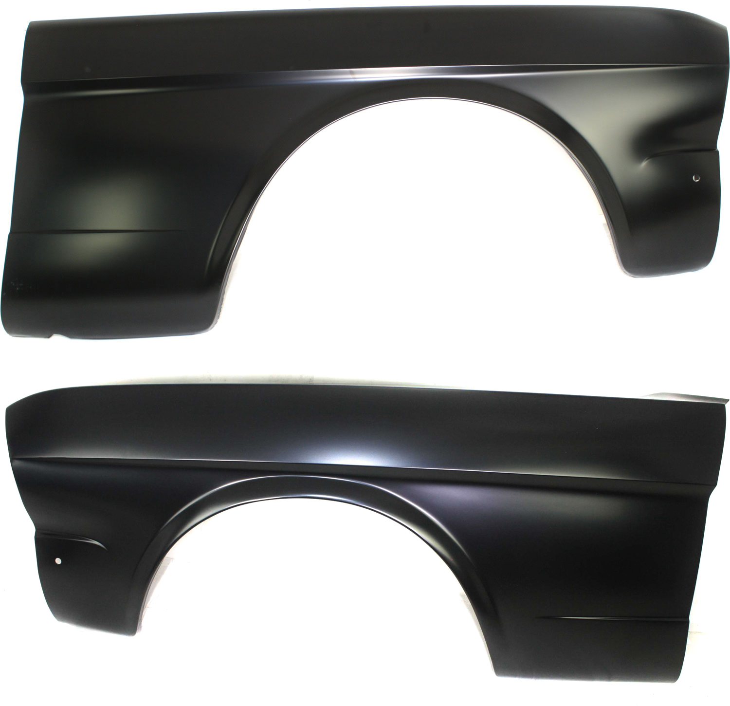 AM MUSTANG 64-66 FRONT FENDER RH AND LH Primed SKU SET 7661 Partslink FO1241101 FO1240101 OEM C5ZZ16005A C5ZZ16006A