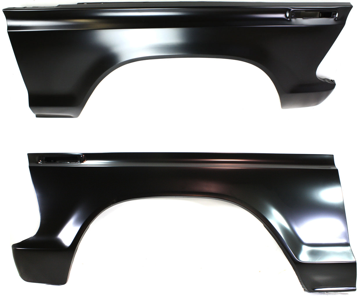 AM F SERIES 73-79 FRONT FENDER RH AND LH Primed SKU SET 7701 Partslink FO1241106 FO1240105 OEM D9TZ16005A D9TZ16006A