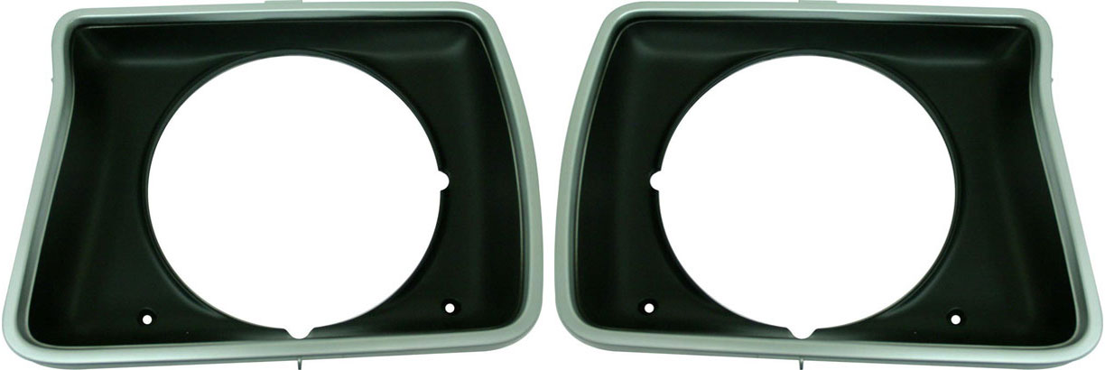 AM BRONCO 78-79 F 100-78-79 HEAD LAMP DOOR RH AND LH Painted w Round Headlamps SKU SET 7733 Partslink FO2513102 FO2512102 OEM D8TZ13064A D8TZ13064B