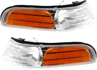 AM CROWN VICTORIA 92-97 CORNER LAMP RH and LH Set of 2 Lens and Housing SKU SET 8062 Partslink FO2520123 FO2521123 OEM F2AZ13200A F2AZ13201A
